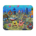 Bikini Bottom Cartoon Scene Mouse Pad | Underwater Sponge City Desk Mat