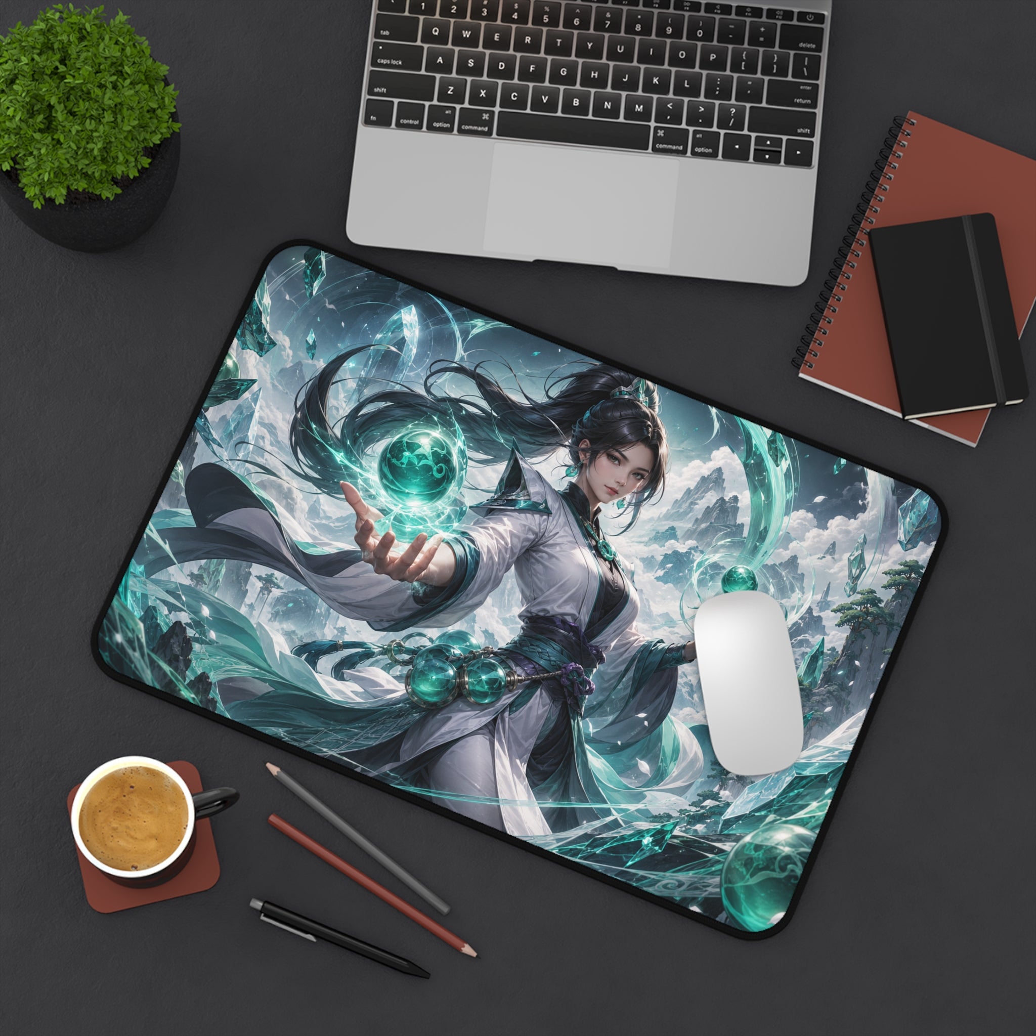 Mystic Sorceress Desk Mat — Fantasy Gaming Mouse Pad