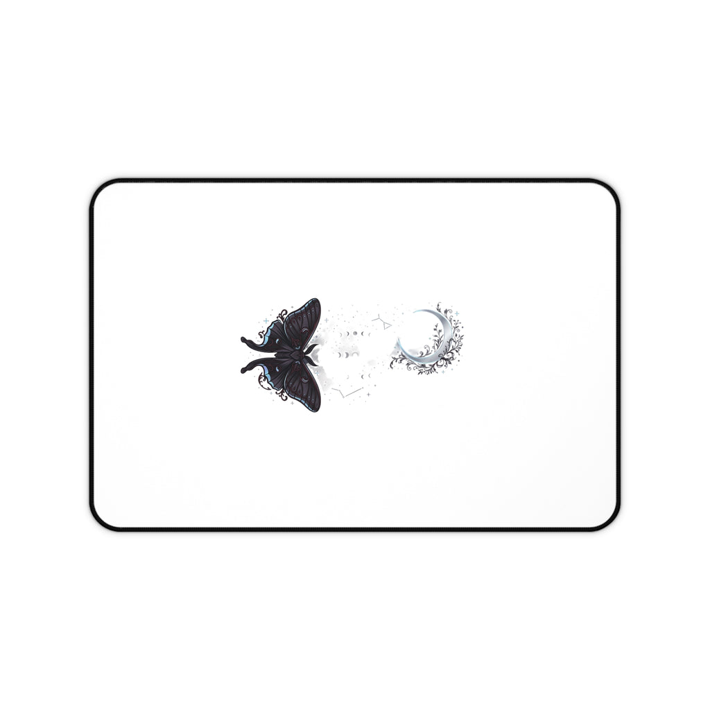 Moth and Moon Desk Mat | Celestial Insect Illustration