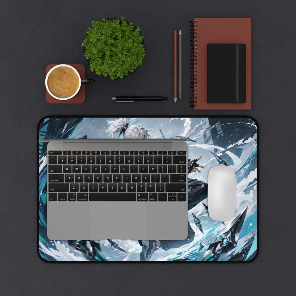 Cyber Ninja Jett Desk Mat — Anime Gamer Mouse Pad
