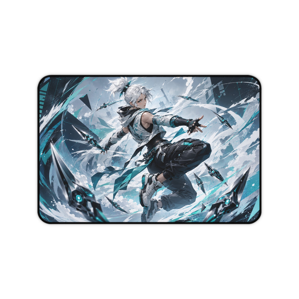Cyber Ninja Jett Desk Mat — Anime Gamer Mouse Pad