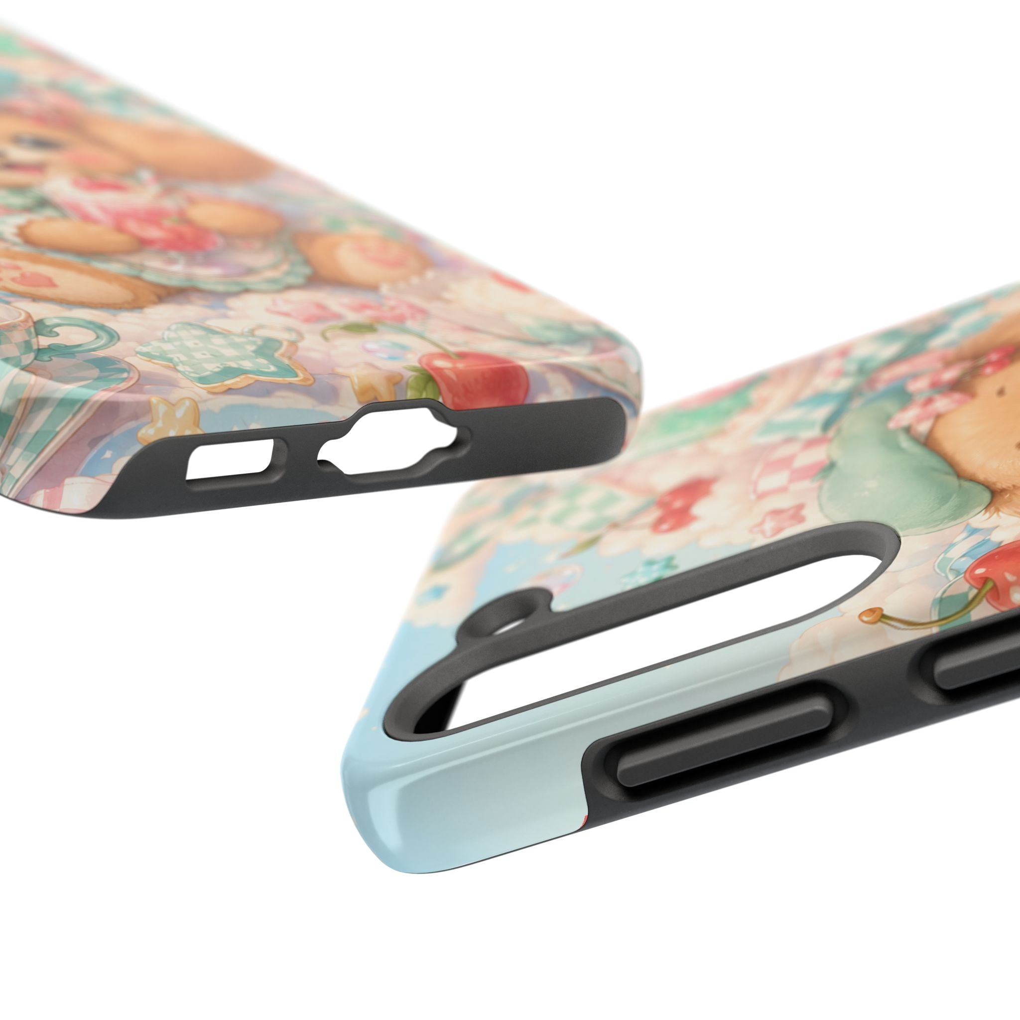 Cute Puppy Phone Case — Kawaii Dog with Milkshake Tough Protective Cover