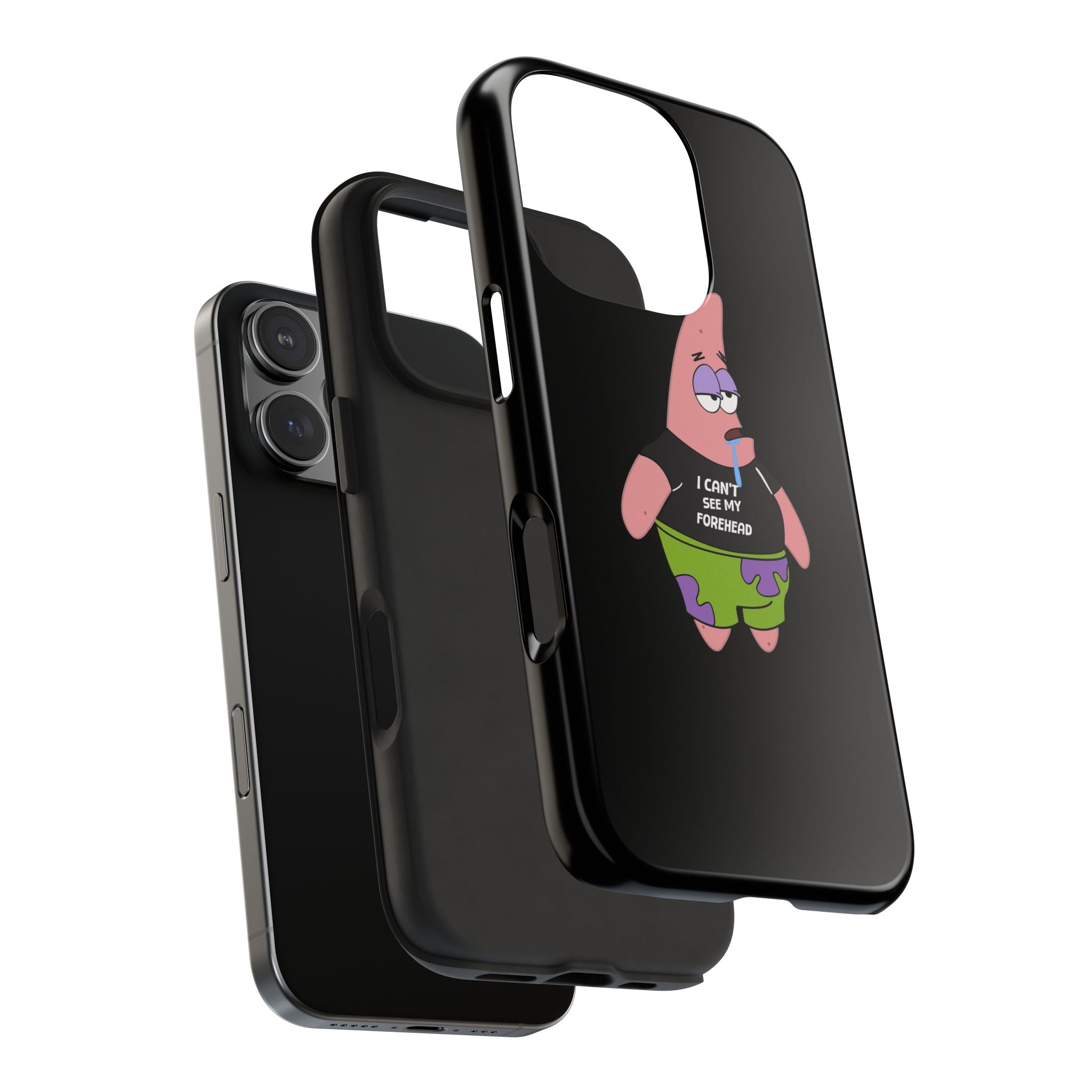 Patrick Star Phone Case — 'I Can't See My Forehead' Cartoon Protective Case