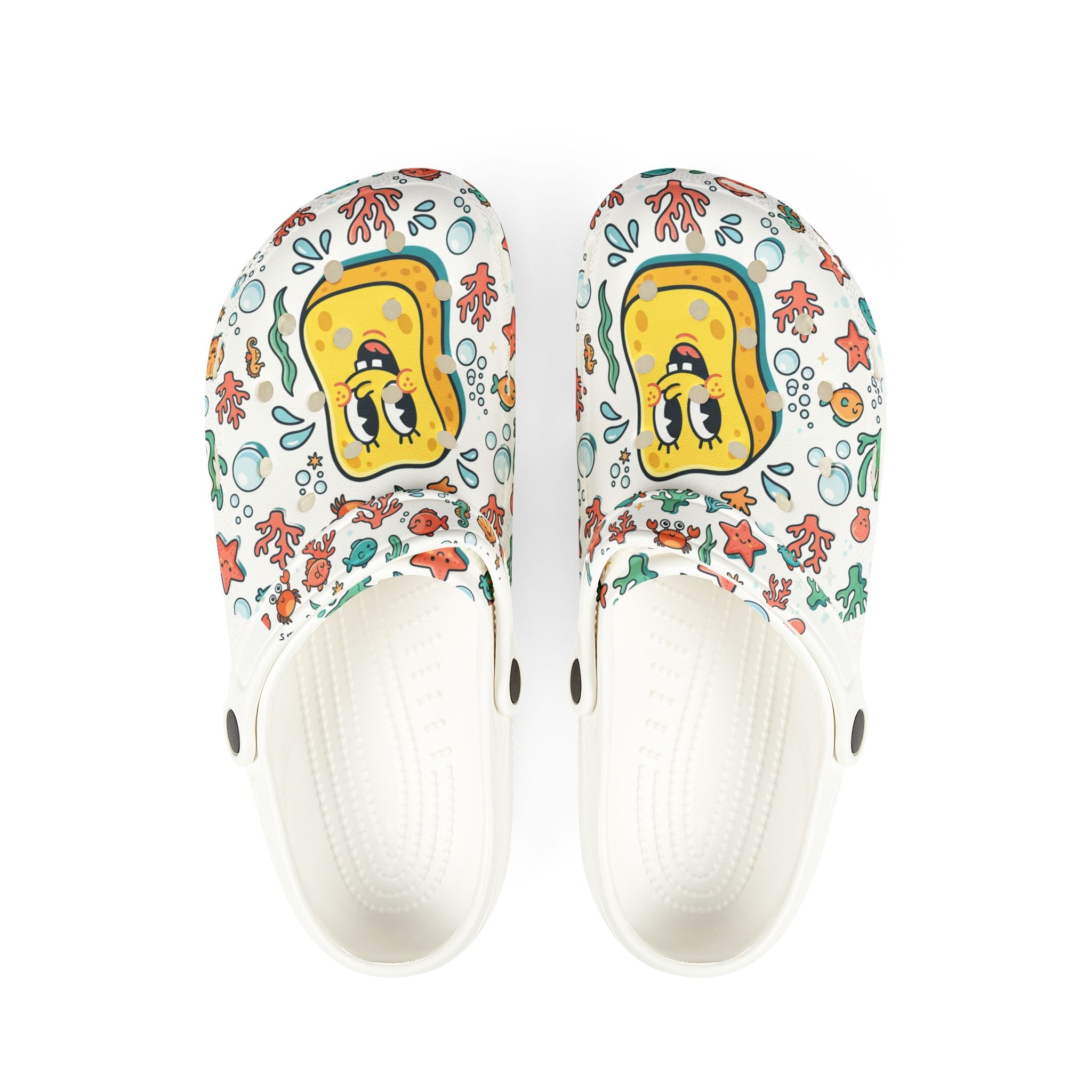 Smiley Sponge Cartoon Clogs | EVA Foam Rubber Shoes