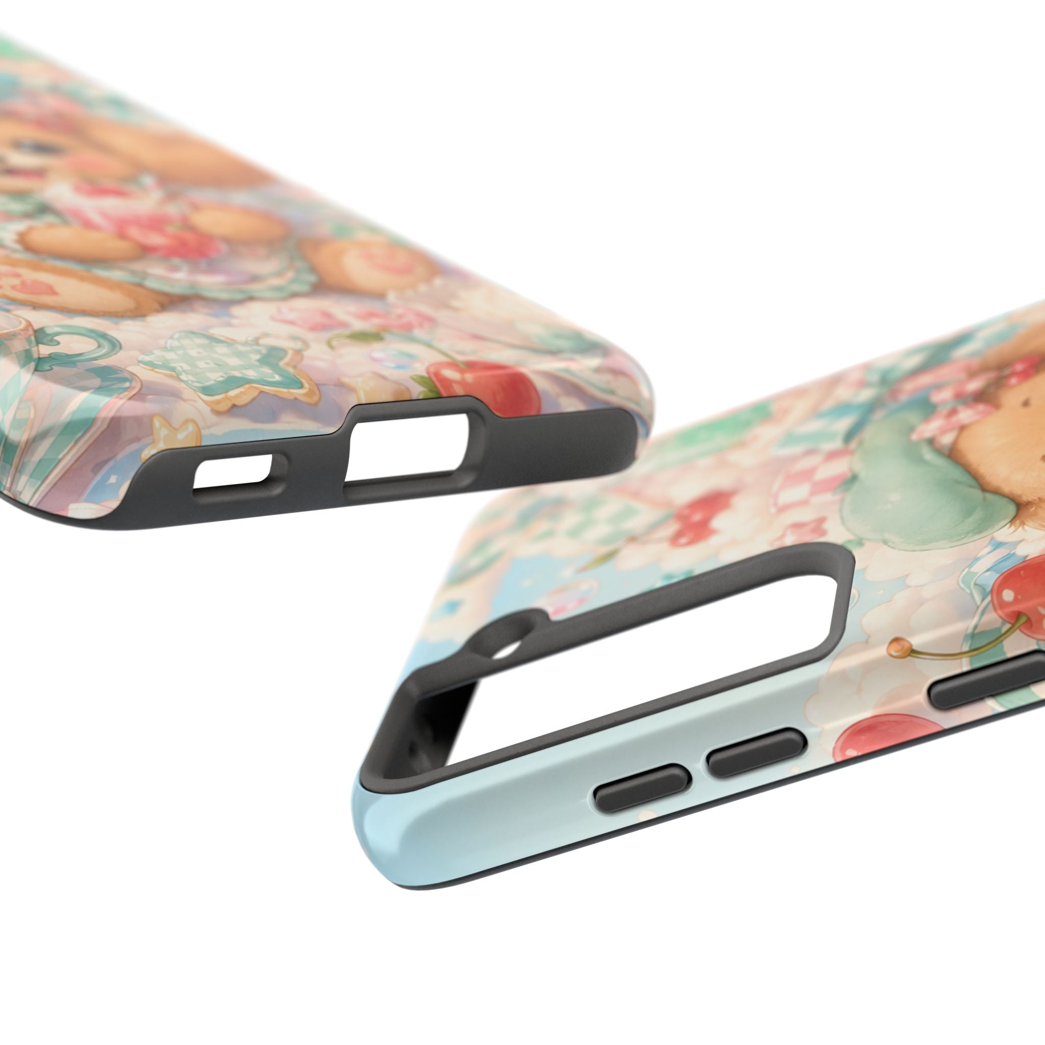 Cute Puppy Phone Case — Kawaii Dog with Milkshake Tough Protective Cover