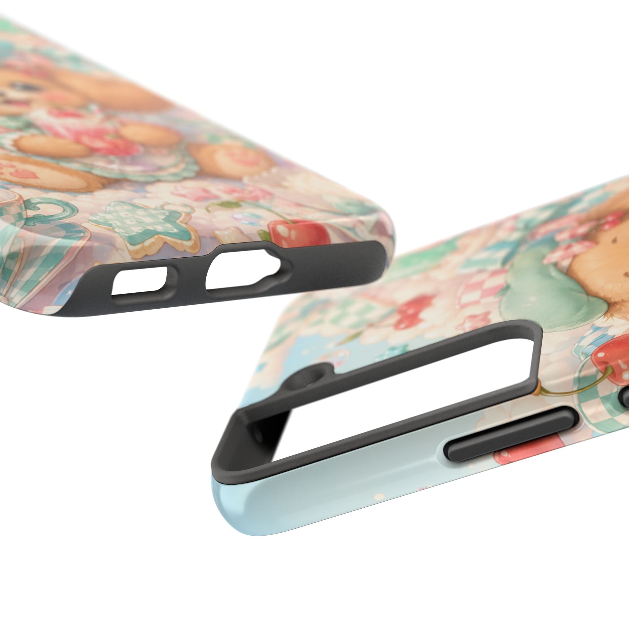 Cute Puppy Phone Case — Kawaii Dog with Milkshake Tough Protective Cover