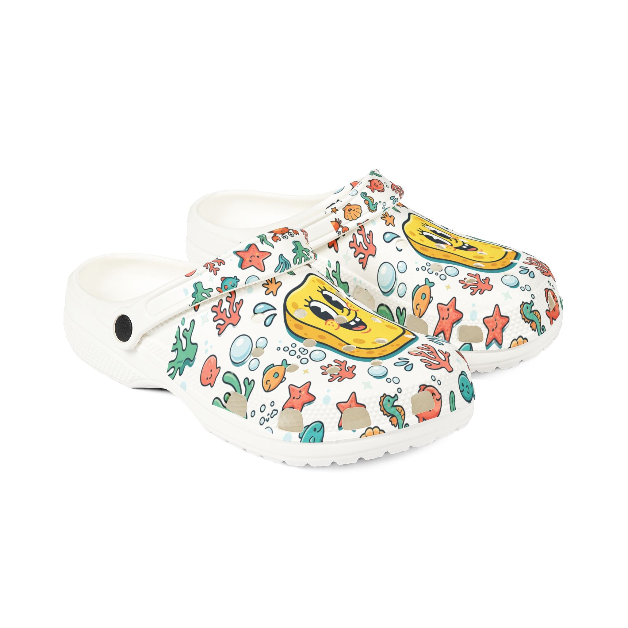 Smiley Sponge Cartoon Clogs | EVA Foam Rubber Shoes