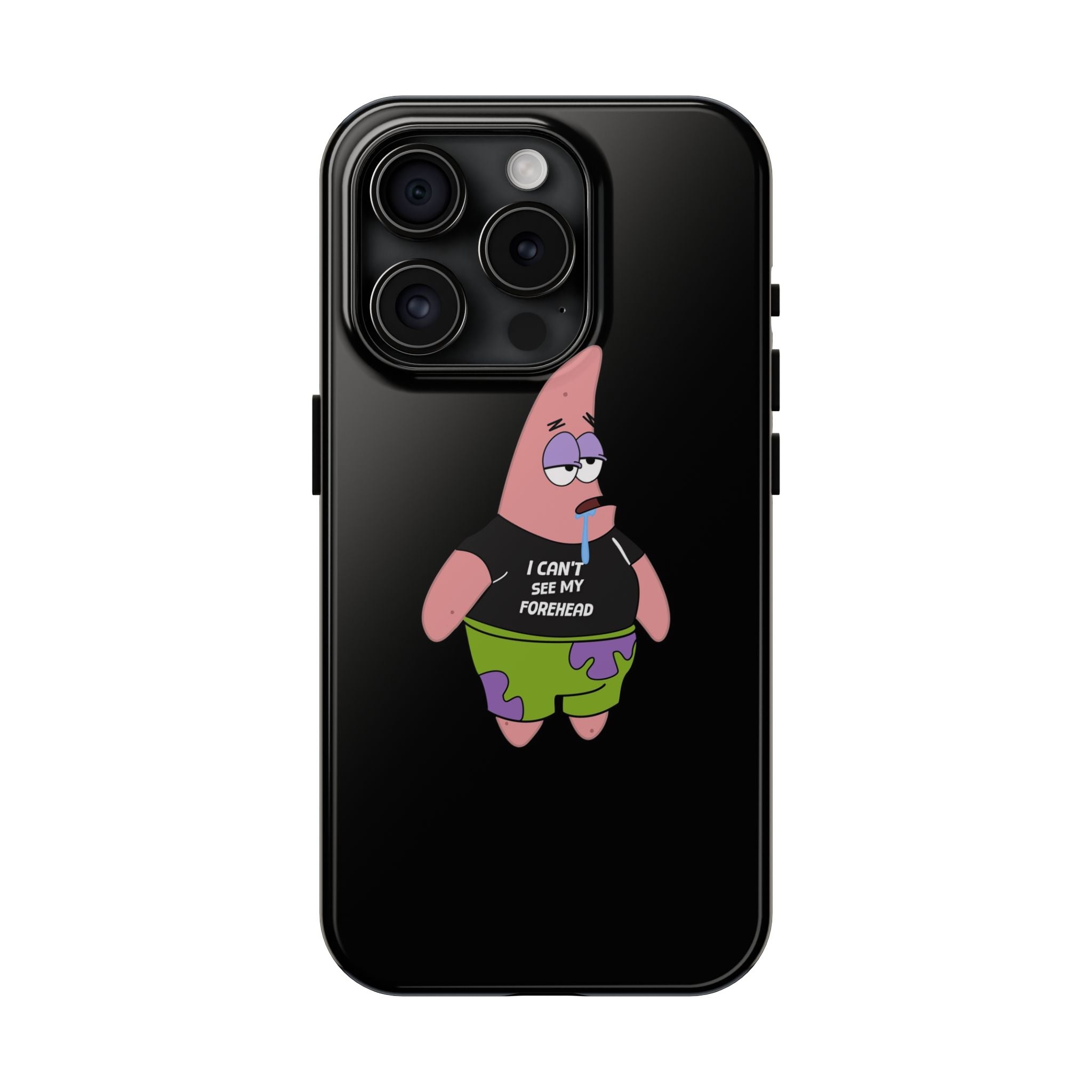 Patrick Star Phone Case — 'I Can't See My Forehead' Cartoon Protective Case