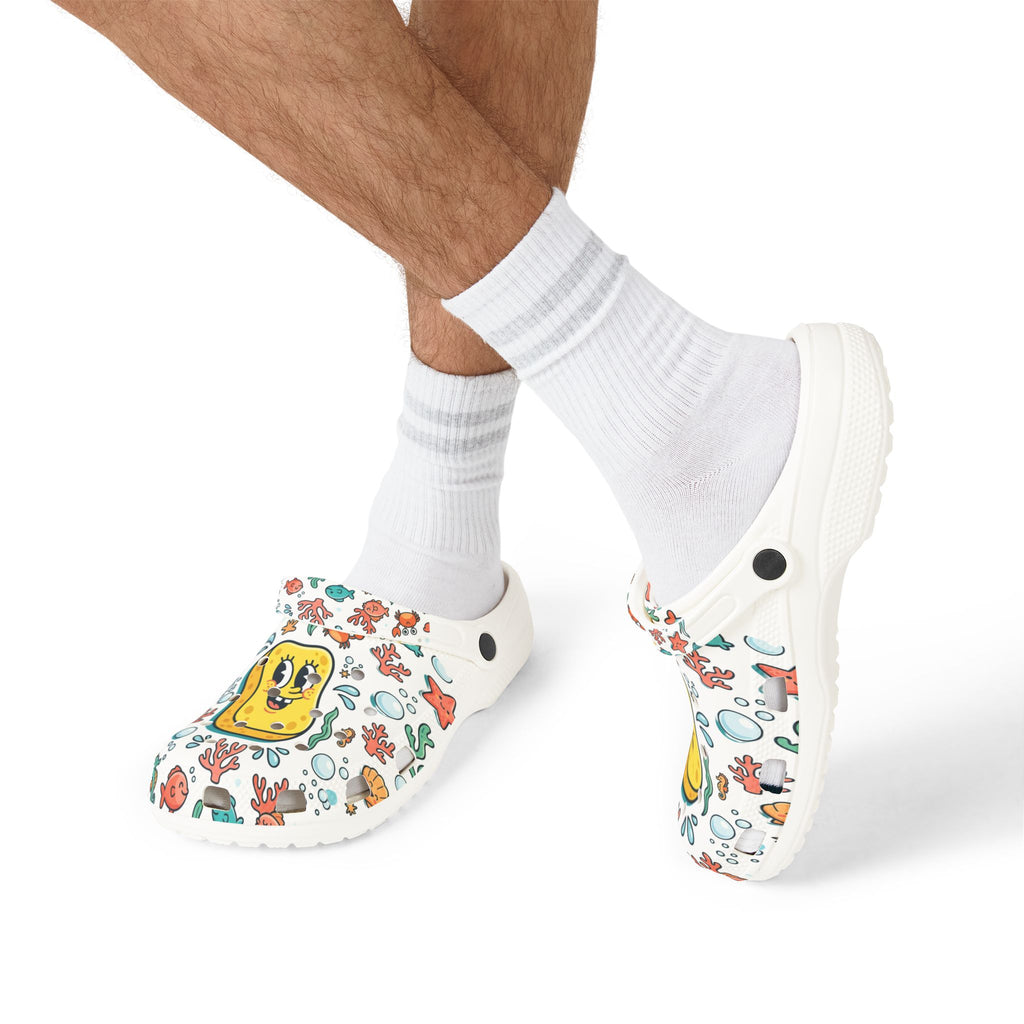 Smiley Sponge Cartoon Clogs | EVA Foam Rubber Shoes