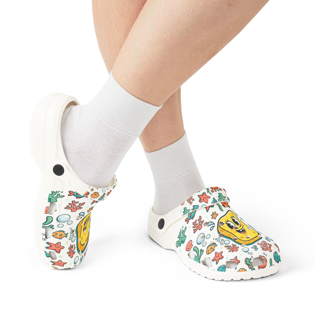Smiley Sponge Cartoon Clogs | EVA Foam Rubber Shoes