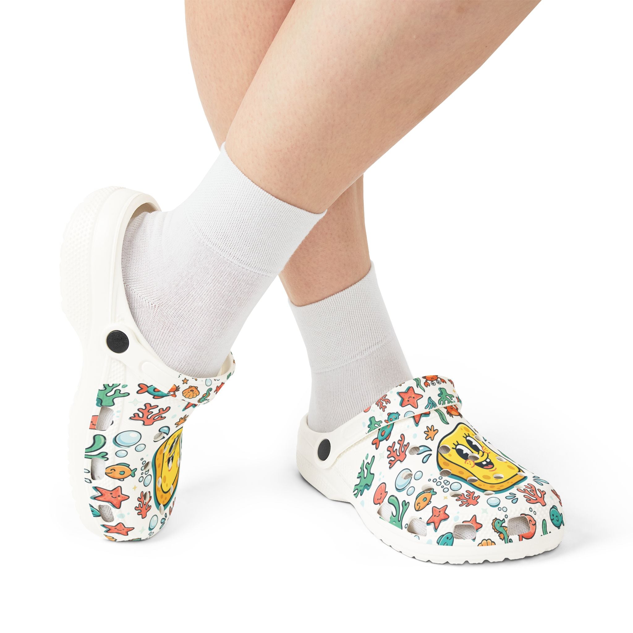 Smiley Sponge Cartoon Clogs | EVA Foam Rubber Shoes