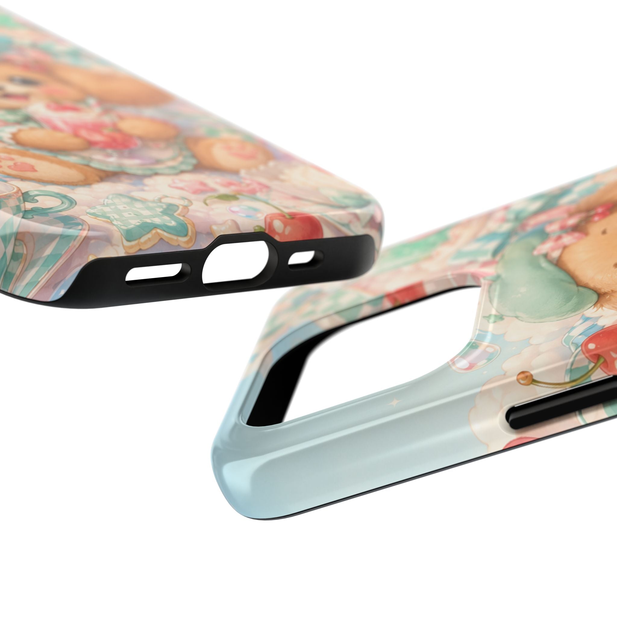 Cute Puppy Phone Case — Kawaii Dog with Milkshake Tough Protective Cover